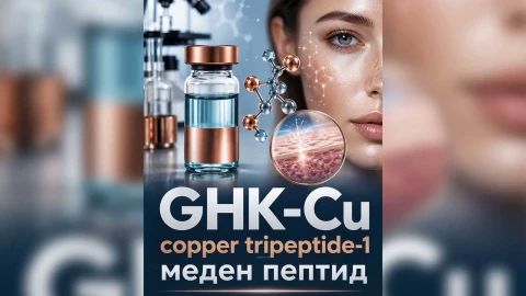 GHK-Cu (меден пептид): кожа, коса, колаген и безопасност