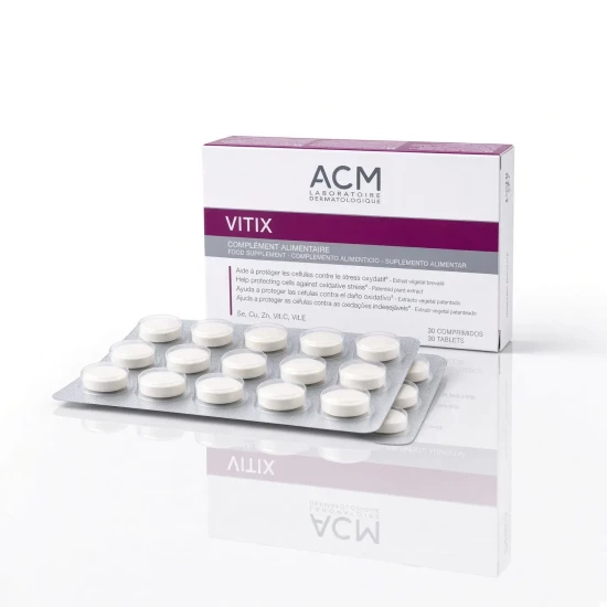 ACM Vitix 30 таблетки – антиоксидантна хранителна добавка при витилиго