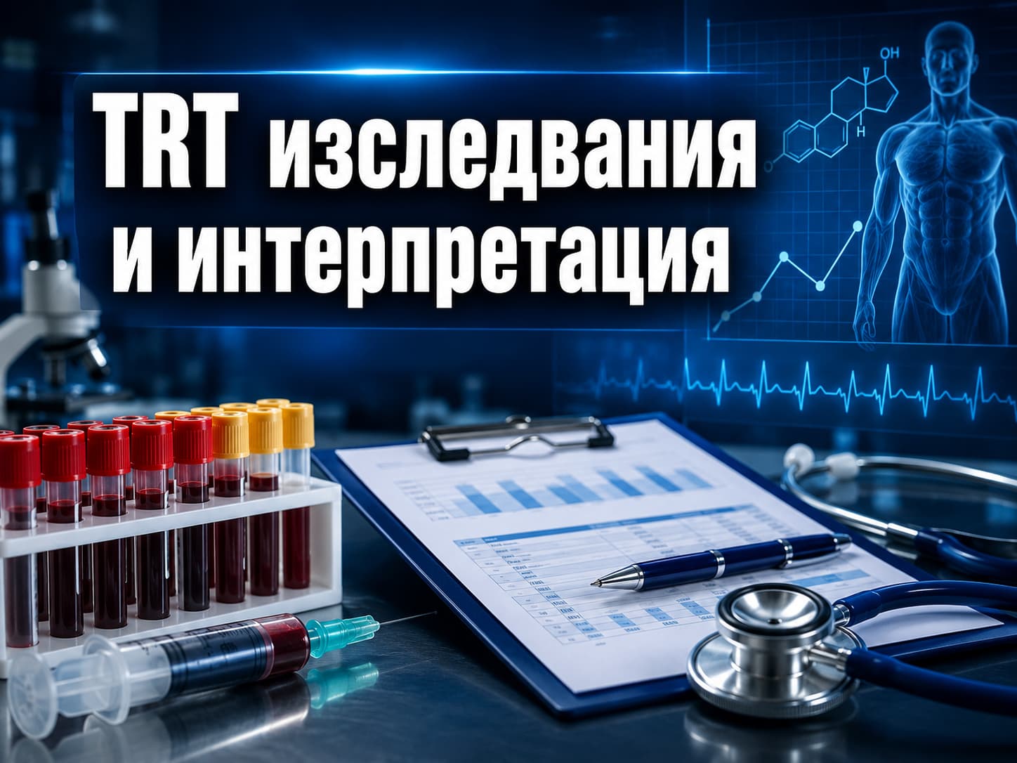 Интерпретация на кръвни изследвания при TRT – тестостерон, естрадиол, хематокрит и лабораторен панел