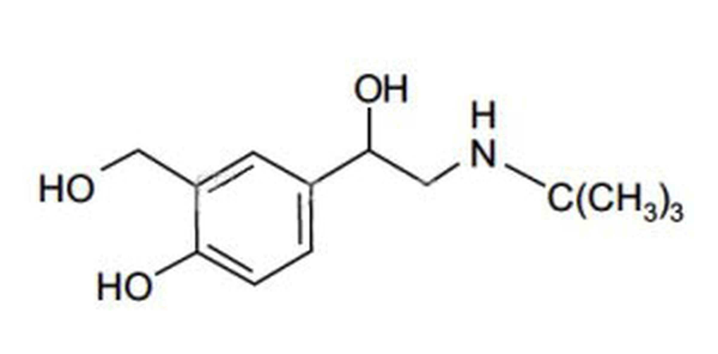 Молекулна структура на Albuterol Sulfate – Албутерол сулфат