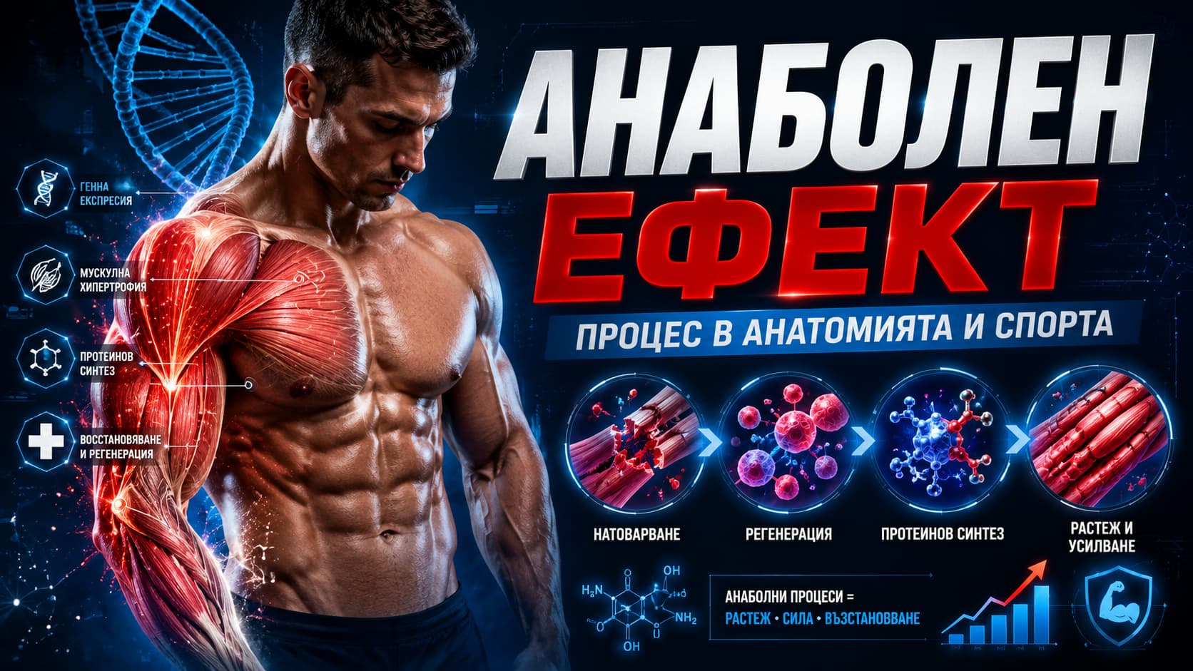 Анаболизъм – изграждане на мускулна, костна и съединителна тъкан